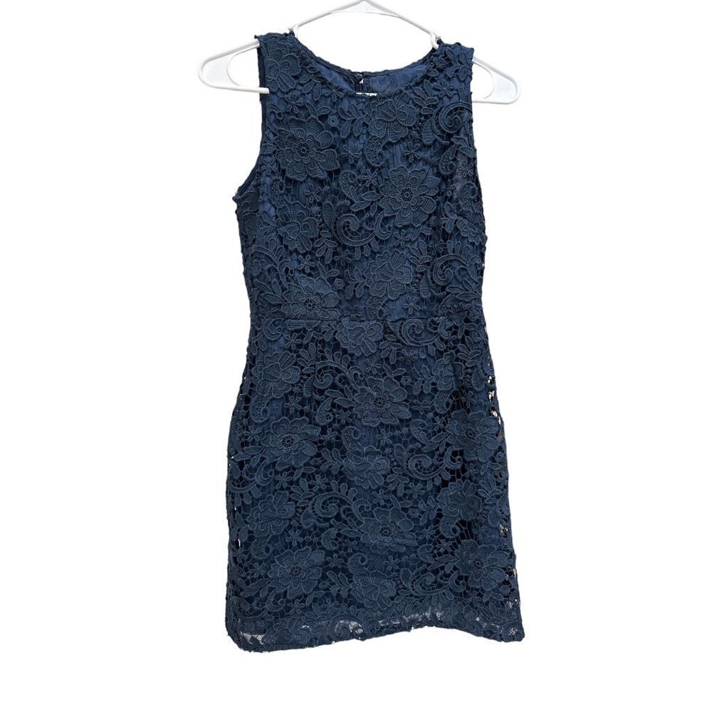 J. Crew Navy Lace Wedding Dress